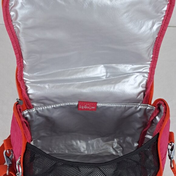 Kipling Kichirou Lunch Bag Pink Crossbody Nylon - Used - Great Condition - Picture 4 of 15